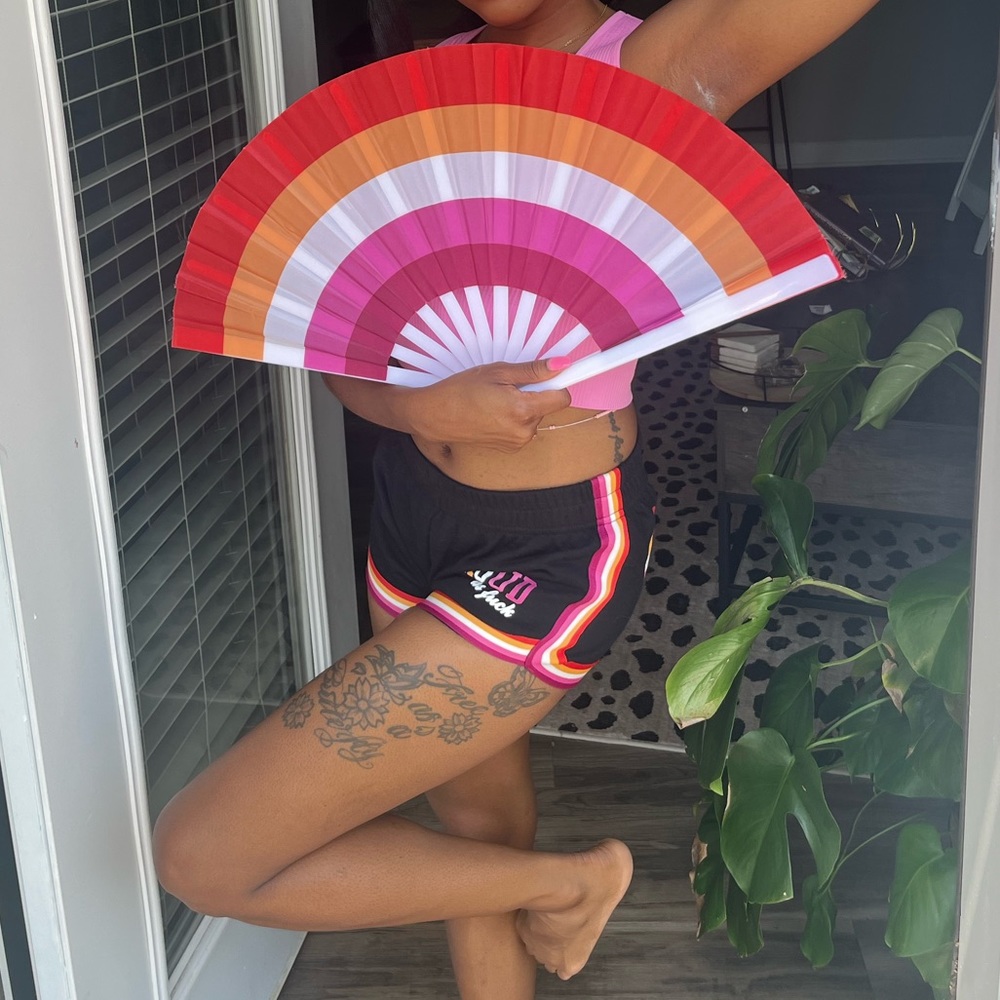 Pride Shorts with Matching Fan